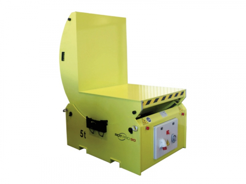 Sklopný stôl elektromotorickýpre pre otáčanie pravouhlých bremien o 90°