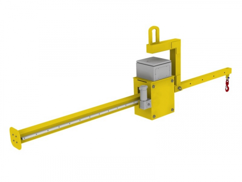 Electromotive counterweight lifting beam