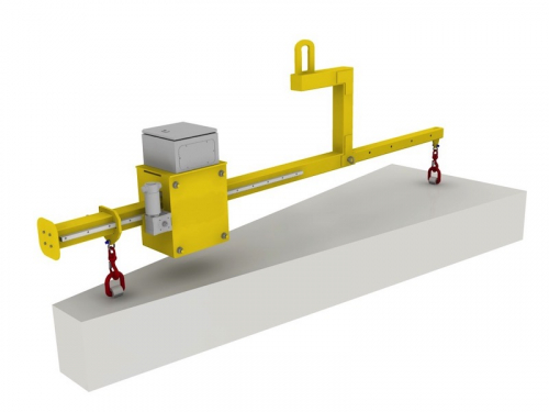 Electromotive counterweight lifting beam