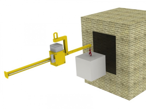 Electromotive counterweight lifting beam
