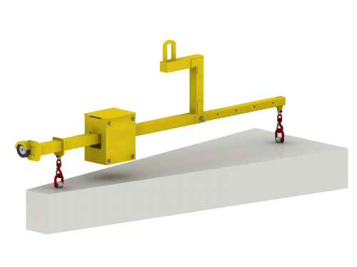 Electromotive counterweight lifting beam