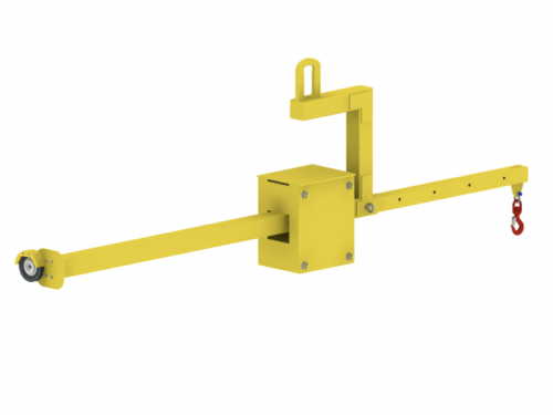 Electromotive counterweight lifting beam