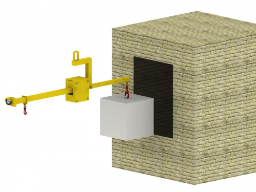 Electromotive counterweight lifting beam