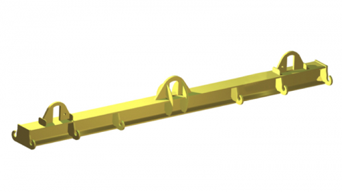 Žeriavová traverza pevná - jednoduchá<br>Manipulačné traverza pre transport dlhých bremien. Traverza má dva horné závesy pre zavesenie na dvoch kladkostrojoch jedného žeriavu, alebo môže slúžiť pre spojenie dvoch žeriavov.