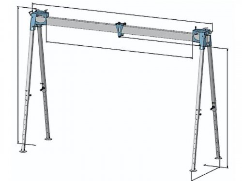 Dielenský portálový žeriav | Conncept.cz<br>Dielenský portálový žeriav - nákres