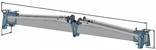 Dielenský portálový žeriav | Conncept.cz<br>Suwnica warsztatowa - złożona - pozycja transportowa i magazynowa
