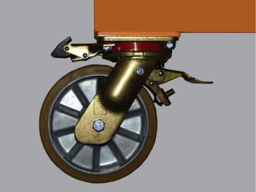 Mobilný dielenský portálový žeriav | Conncept.cz<br>Mobilný dielenský portálový žeriav - detail - koleso s behúňom z vulkolanu