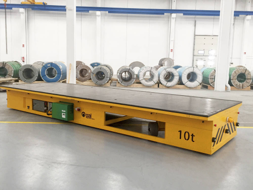 Kolesový manipulačný vozík na prevážanie hutného materiálu