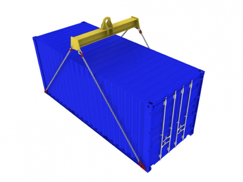 Žeriavová traverza na manipuláciu s kontajnermi<br>Žeriavová traverza s horným závesným okom na použitie v nízkych halách